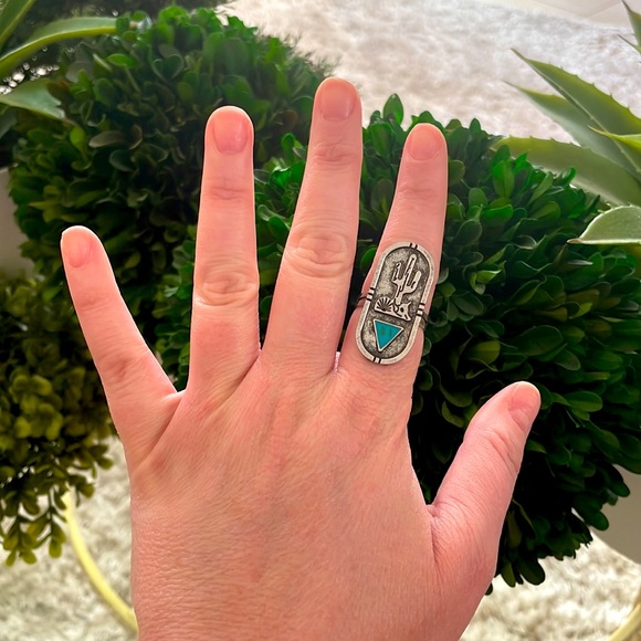 Southwest Cactus Ring - Picture 6 of 7